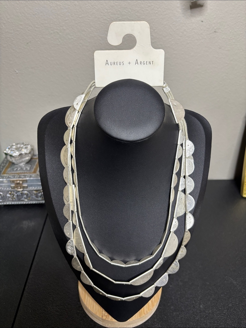 NWT Aureus + Argent Silver-Tone Layered Geometric Necklace - Women Jewelry